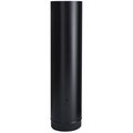 Imperial Stove Pipe with Damper Holes, 6 in Dia, 24 in L, Steel, Black BM2027